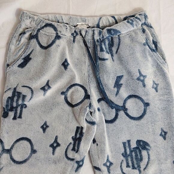 Harry Potter Teal Long Sleeve Top and Pants Plush Pajama Set Medium - Picture 7 of 16